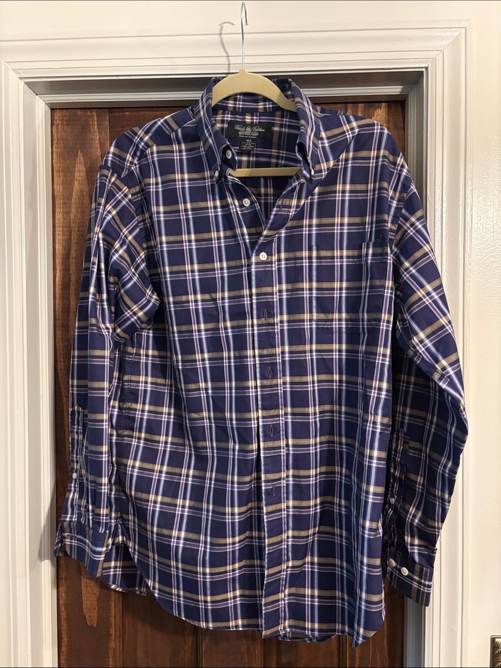 Brooks Brothers-Men's purple Plaid Button-Down Shirt